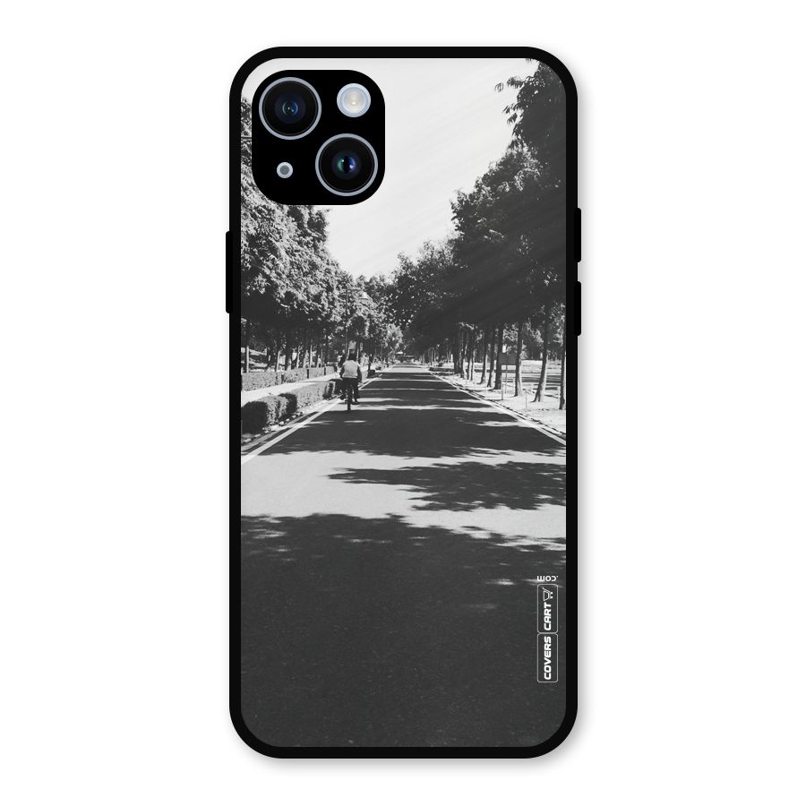 Monochrome Path Metal Back Case for iPhone 14