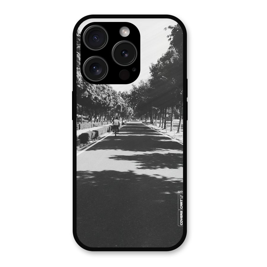 Monochrome Path Metal Back Case for iPhone 15 Pro