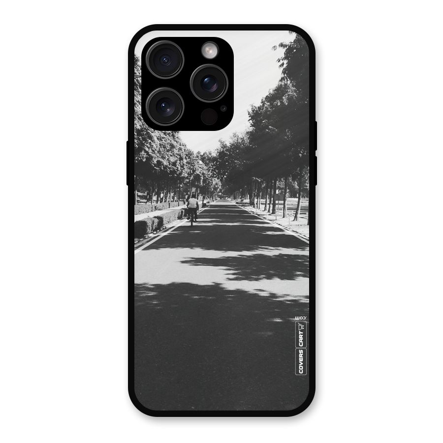 Monochrome Path Metal Back Case for iPhone 15 Pro Max