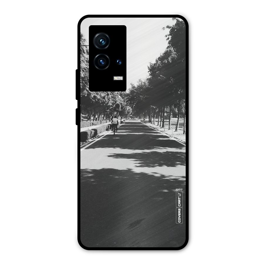 Monochrome Path Metal Back Case for iQOO 9 5G