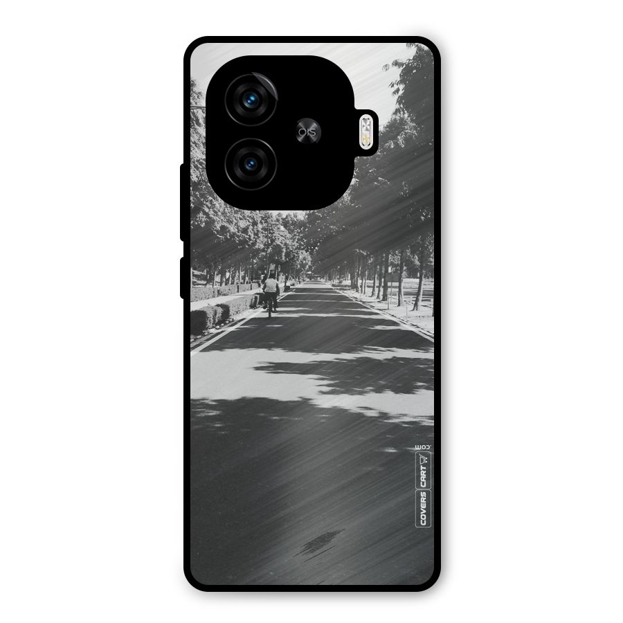 Monochrome Path Metal Back Case for iQOO Z9 Turbo