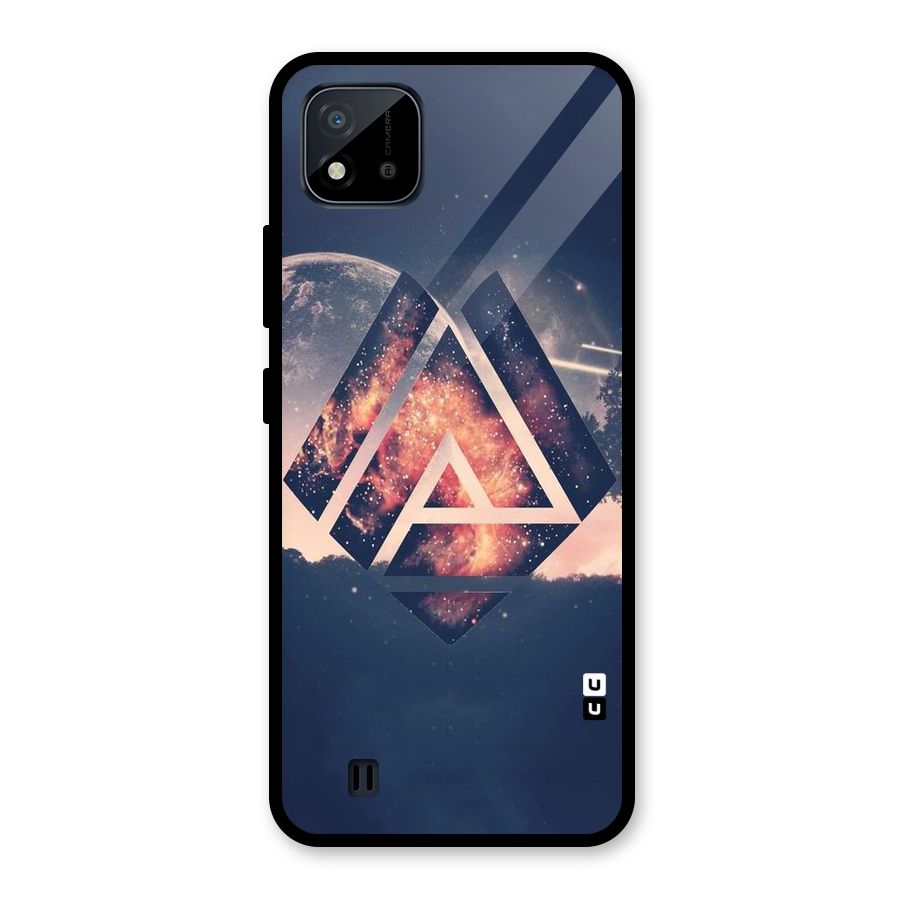 Moon Abstract Glass Back Case for Realme C11 2021