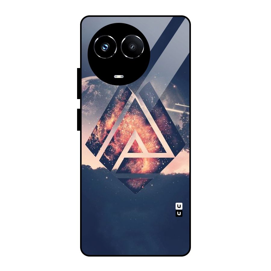 Moon Abstract Glass Back Case for Realme Narzo 60X