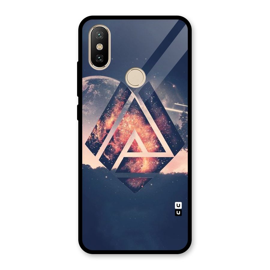Moon Abstract Glass Back Case for Redmi A2