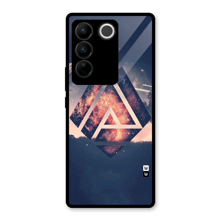 Moon Abstract Glass Back Case for Vivo V27
