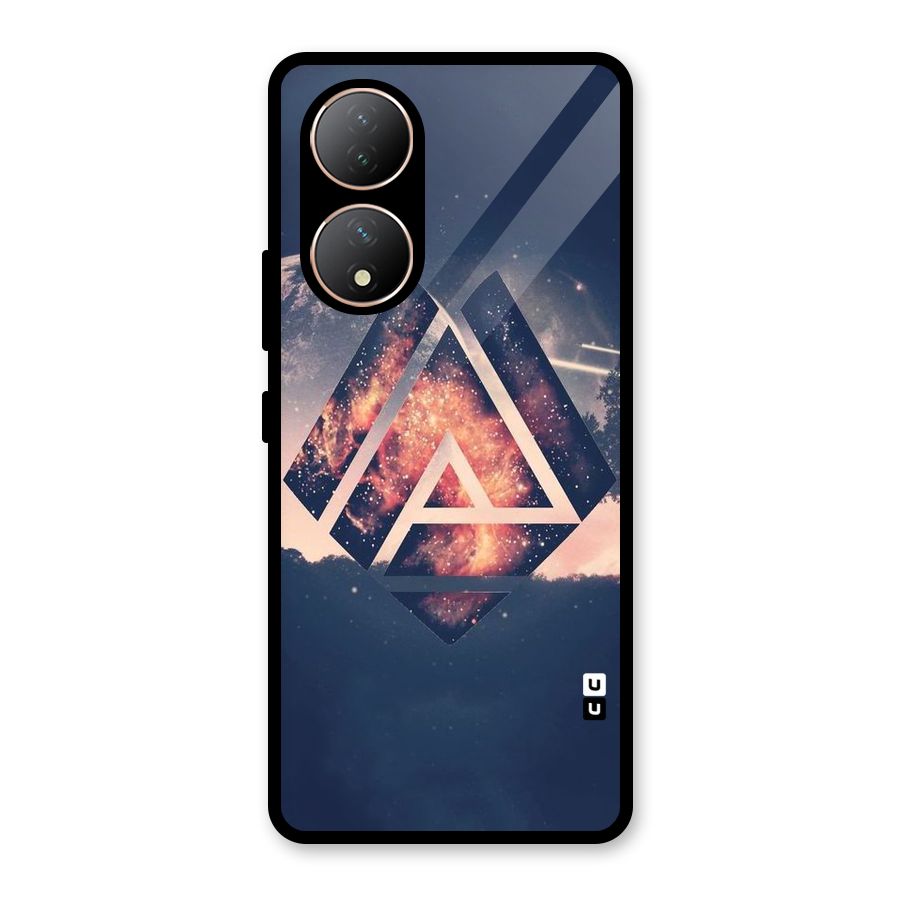 Moon Abstract Glass Back Case for Vivo Y100A