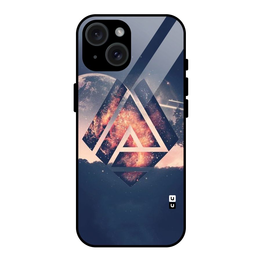 Moon Abstract Glass Back Case for iPhone 15