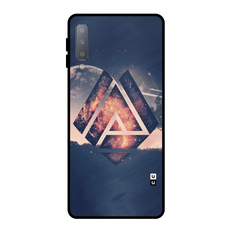 Moon Abstract Metal Back Case for Galaxy A7 (2018)