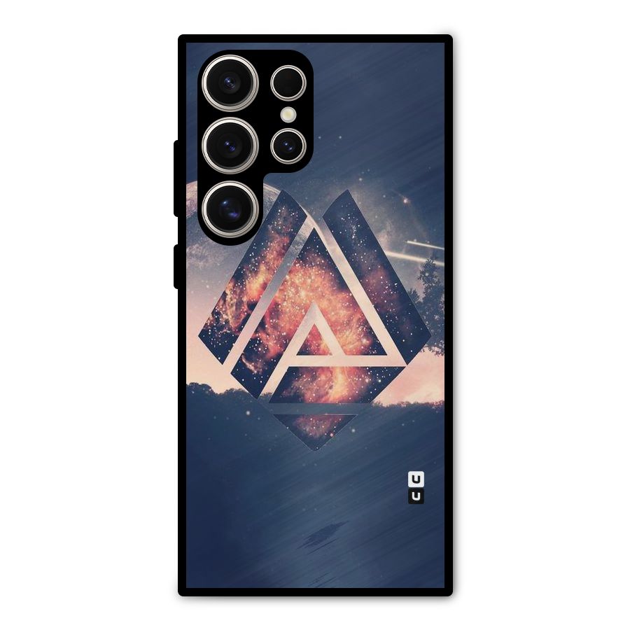 Moon Abstract Metal Back Case for Galaxy S24 Ultra