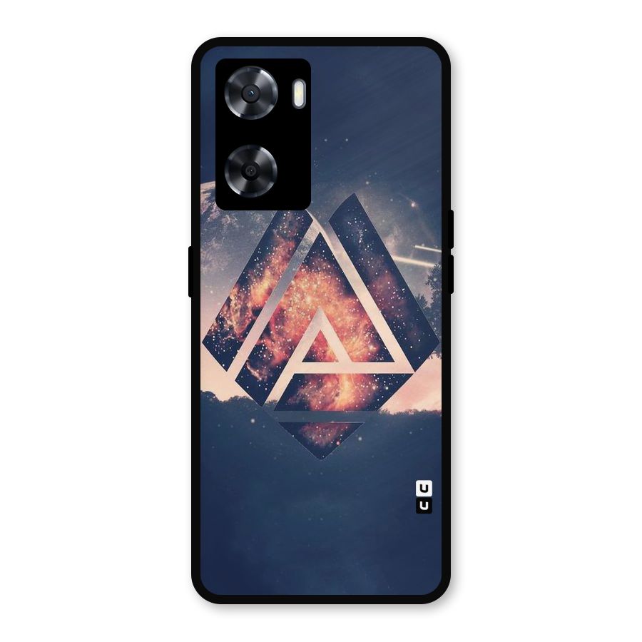 Moon Abstract Metal Back Case for Oppo A77s