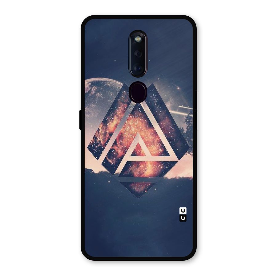 Moon Abstract Metal Back Case for Oppo F11 Pro