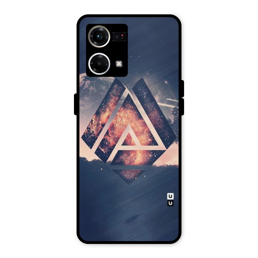 Moon Abstract Metal Back Case for Oppo F21s Pro 4G