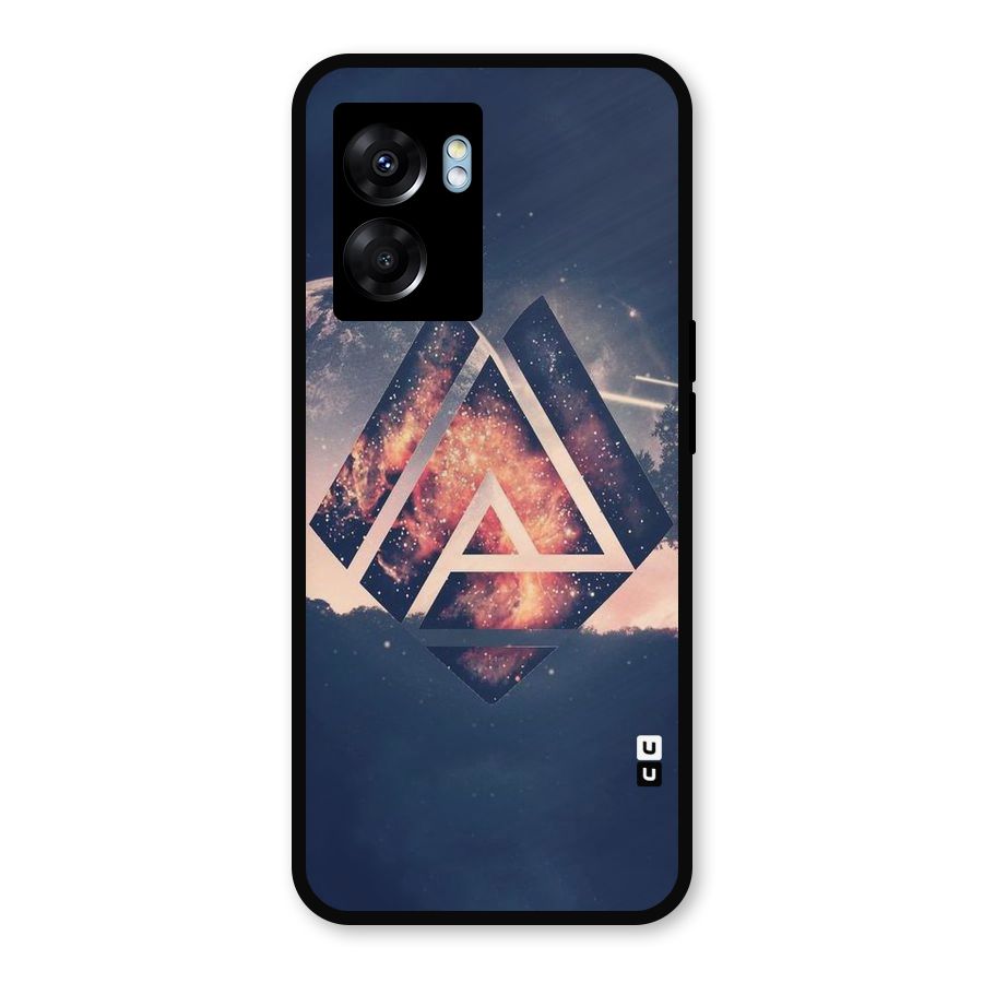 Moon Abstract Metal Back Case for Oppo K10 (5G)