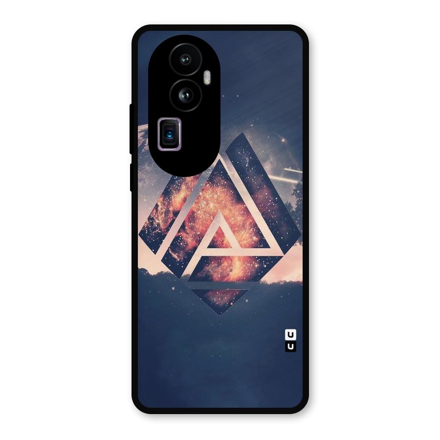 Moon Abstract Metal Back Case for Oppo Reno10 Pro Plus