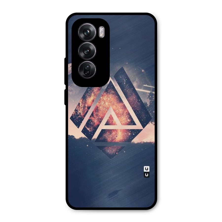 Moon Abstract Metal Back Case for Oppo Reno12 Pro
