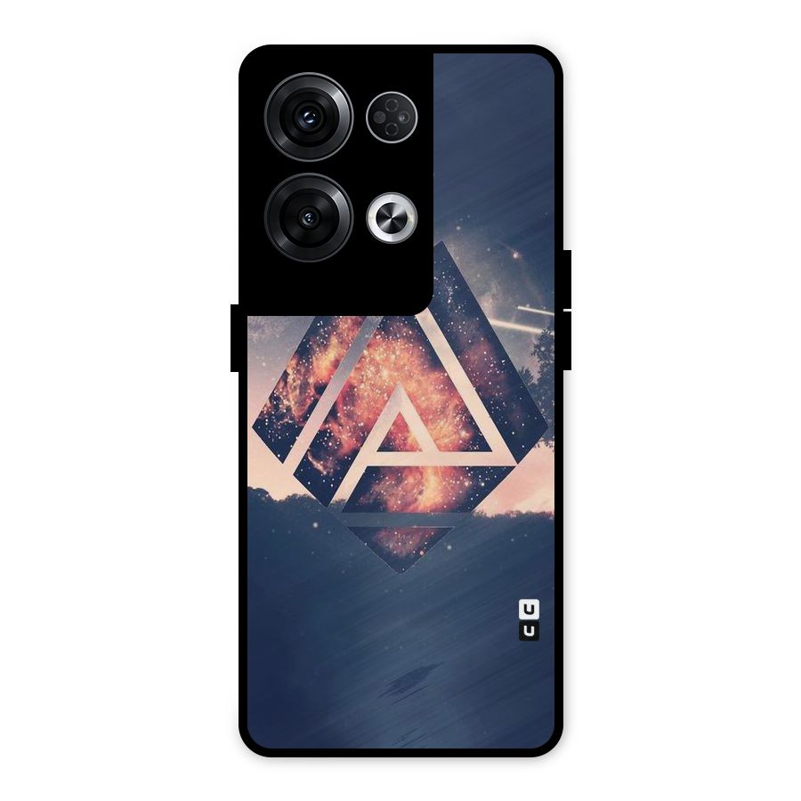 Moon Abstract Metal Back Case for Oppo Reno8 Pro 5G