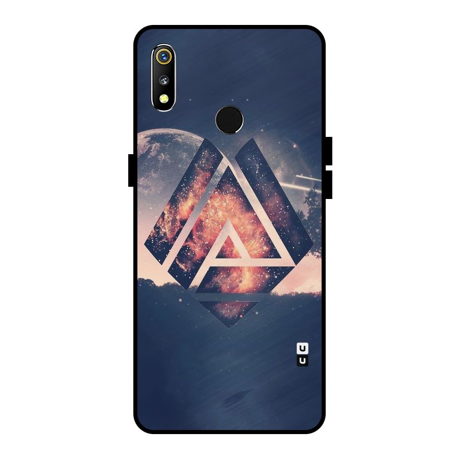Moon Abstract Metal Back Case for Realme 3