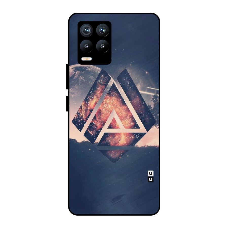 Moon Abstract Metal Back Case for Realme 8 Pro