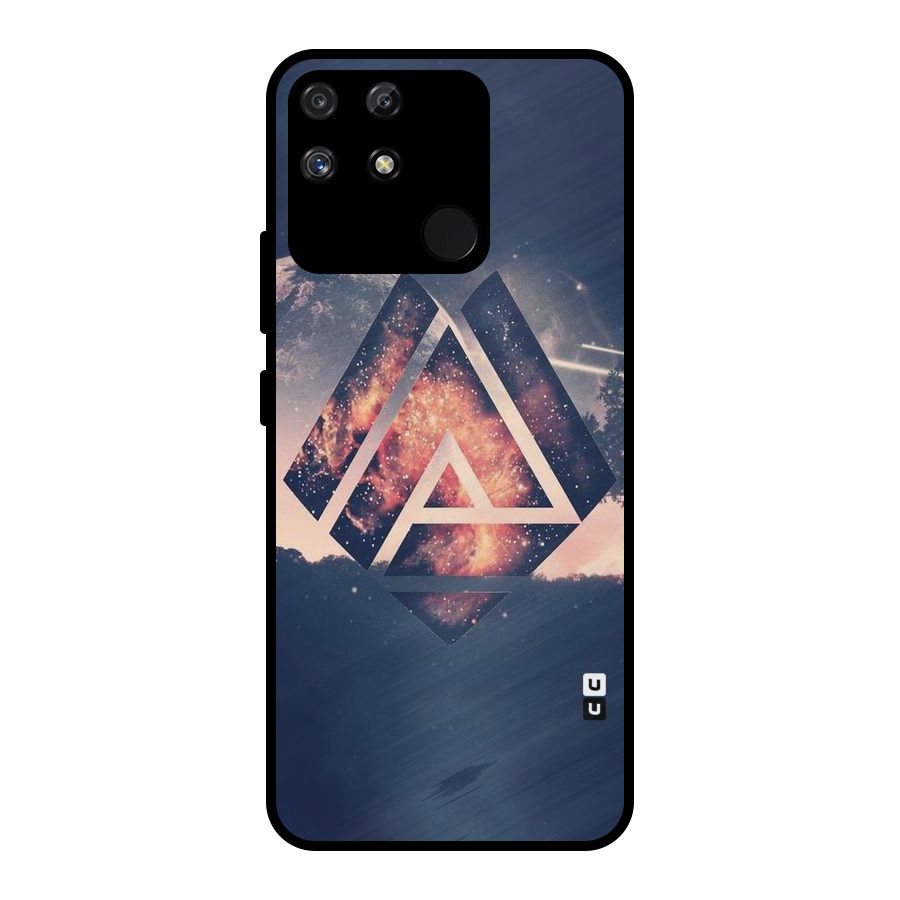 Moon Abstract Metal Back Case for Realme Narzo 50A