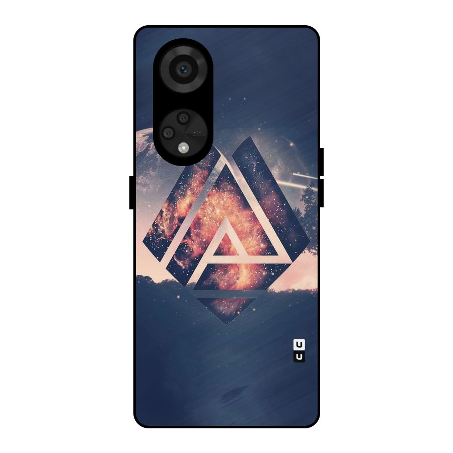 Moon Abstract Metal Back Case for Reno8 T 5G