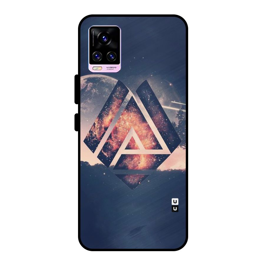 Moon Abstract Metal Back Case for Vivo V20 Pro