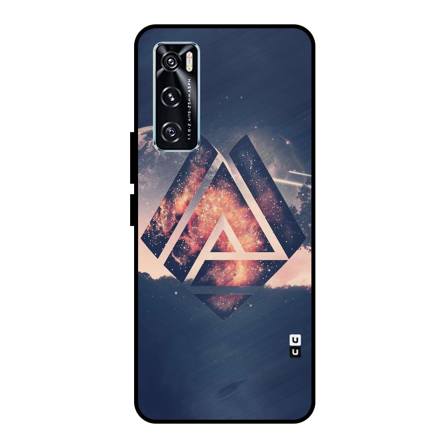 Moon Abstract Metal Back Case for Vivo V20 SE