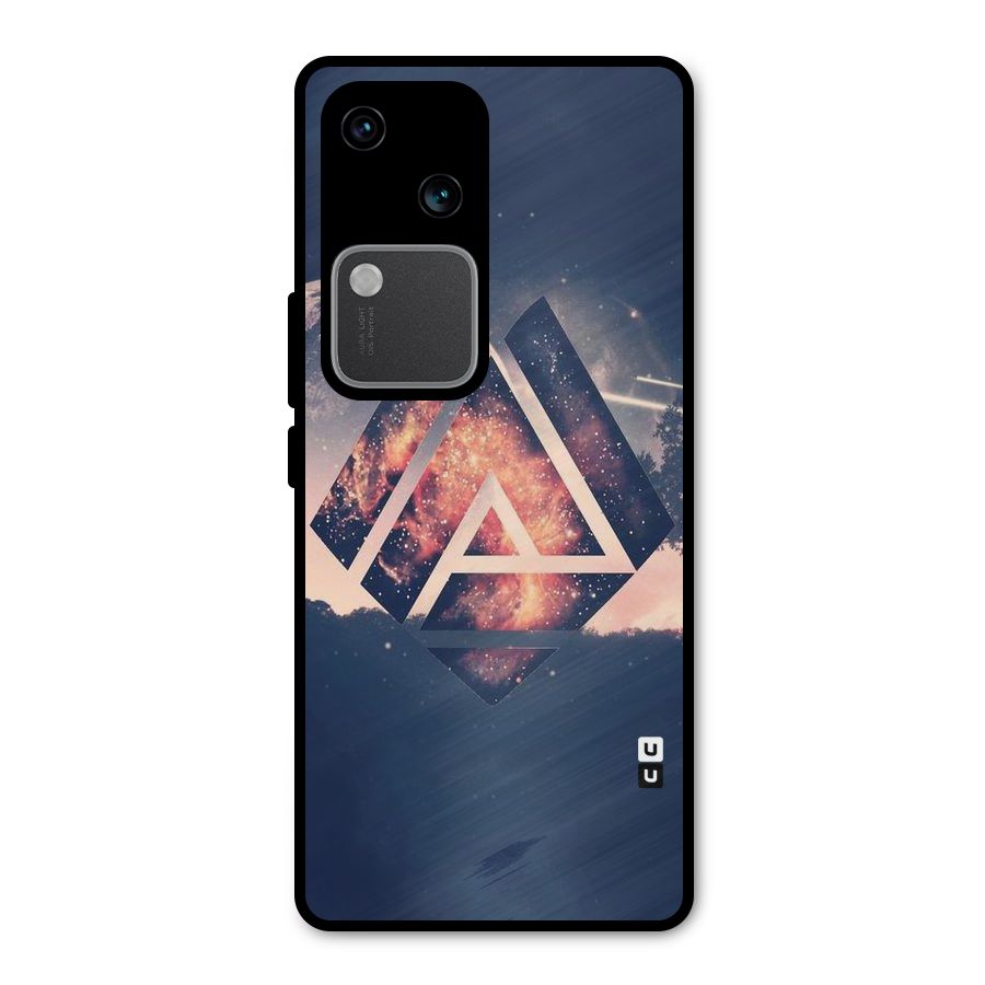 Moon Abstract Metal Back Case for Vivo V30