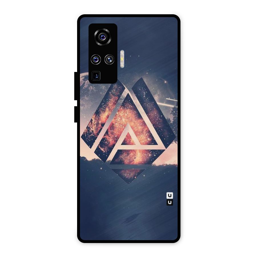 Moon Abstract Metal Back Case for Vivo X50 Pro