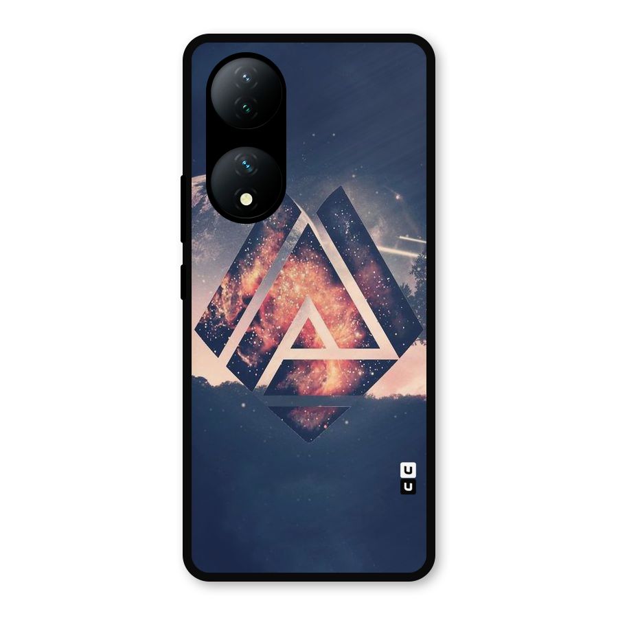 Moon Abstract Metal Back Case for Vivo Y100a