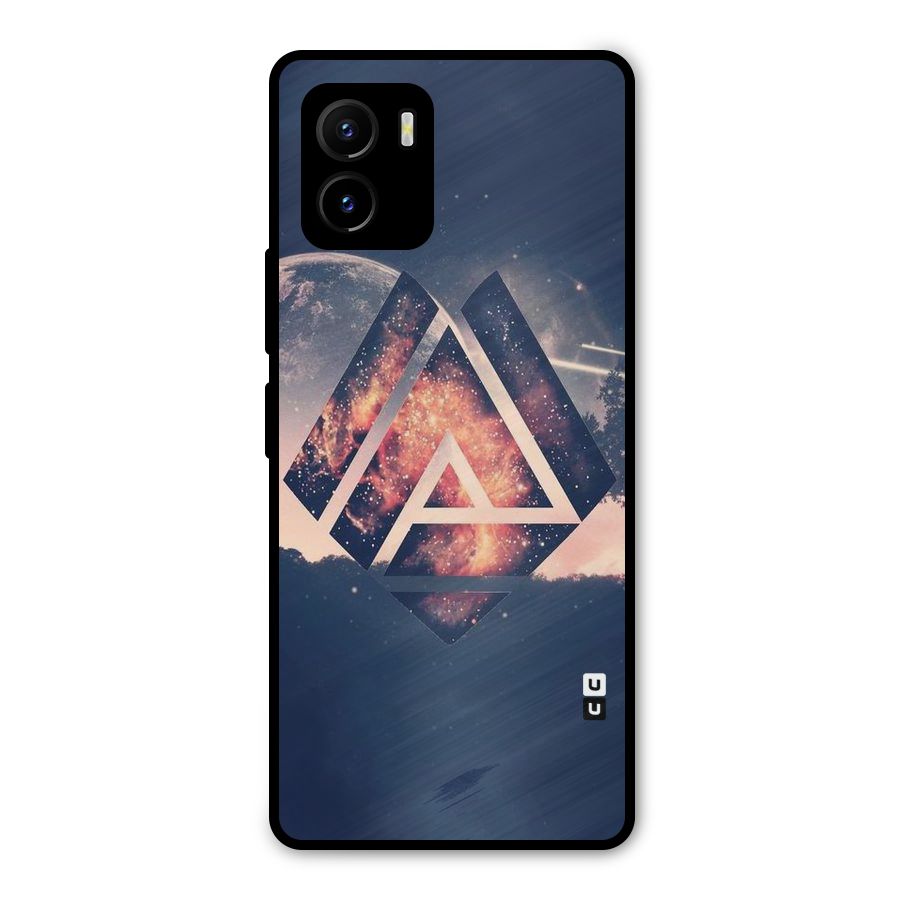 Moon Abstract Metal Back Case for Vivo Y15s