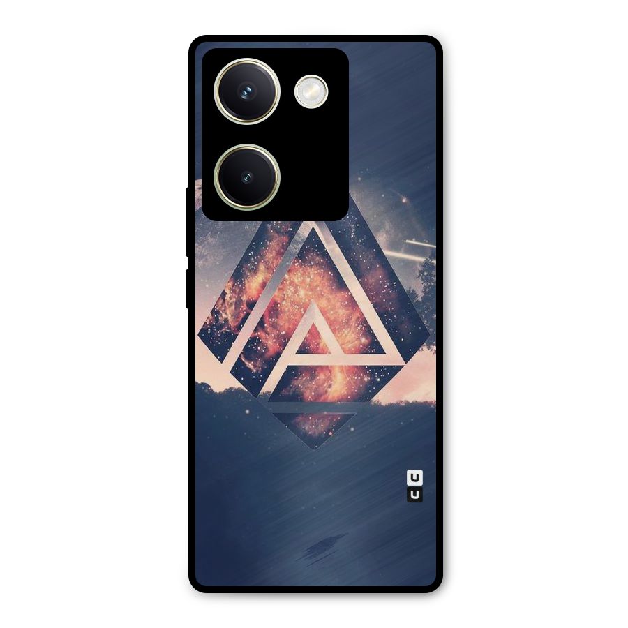 Moon Abstract Metal Back Case for Vivo Y200 Pro