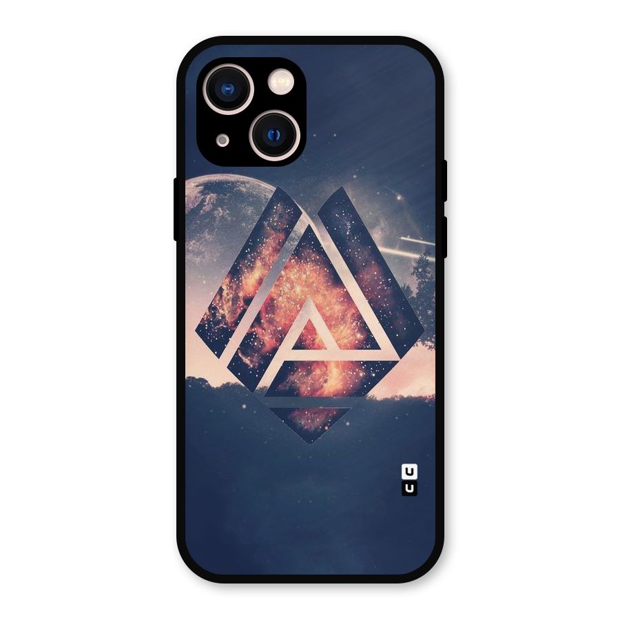 Moon Abstract Metal Back Case for iPhone 13