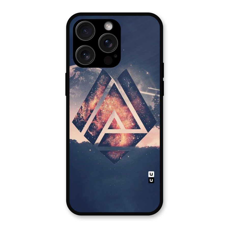 Moon Abstract Metal Back Case for iPhone 15 Pro Max