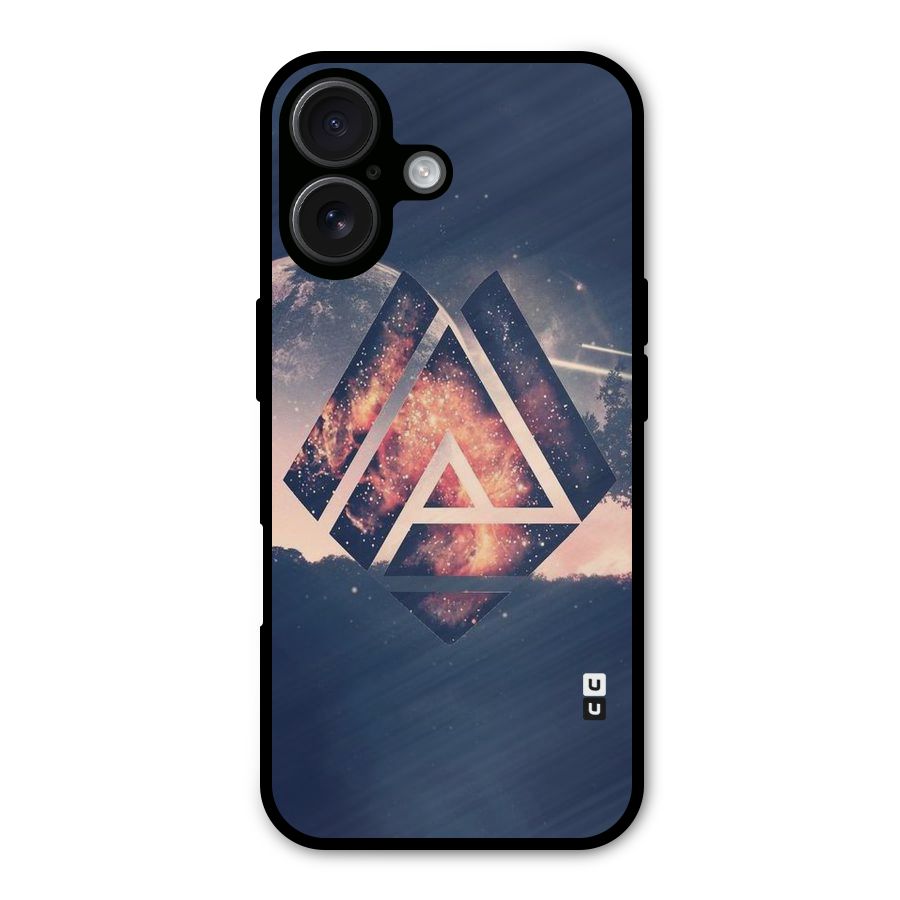 Moon Abstract Metal Back Case for iPhone 16