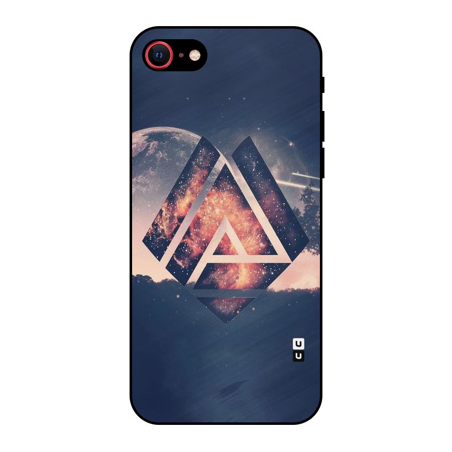 Moon Abstract Metal Back Case for iPhone SE 2022
