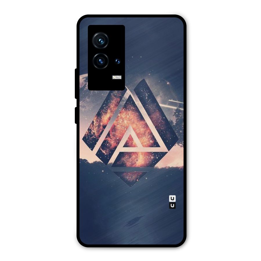 Moon Abstract Metal Back Case for iQOO 9 5G
