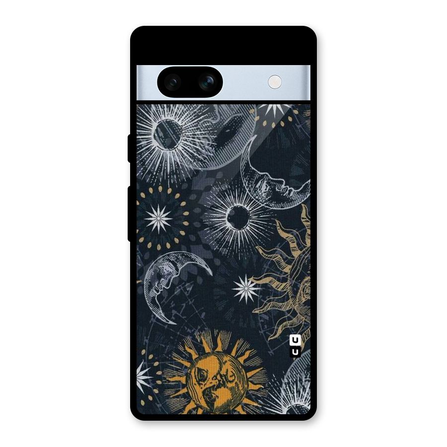 Moon And Sun Glass Back Case for Google Pixel 7a