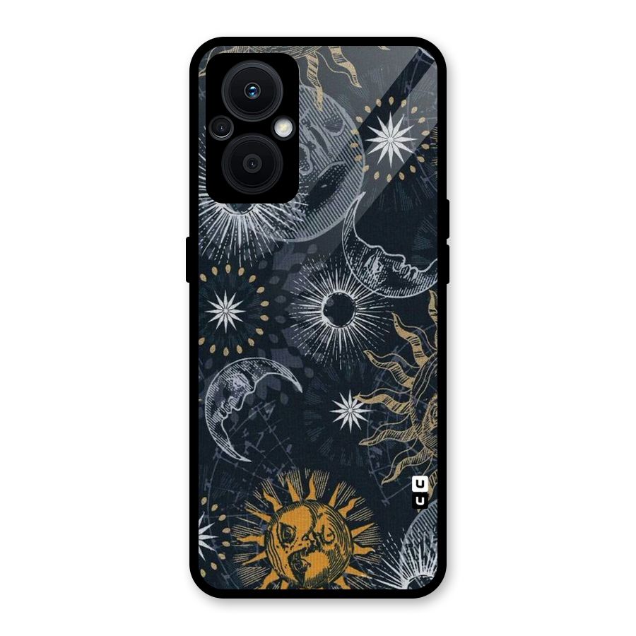 Moon And Sun Glass Back Case for Oppo F21s Pro 5G