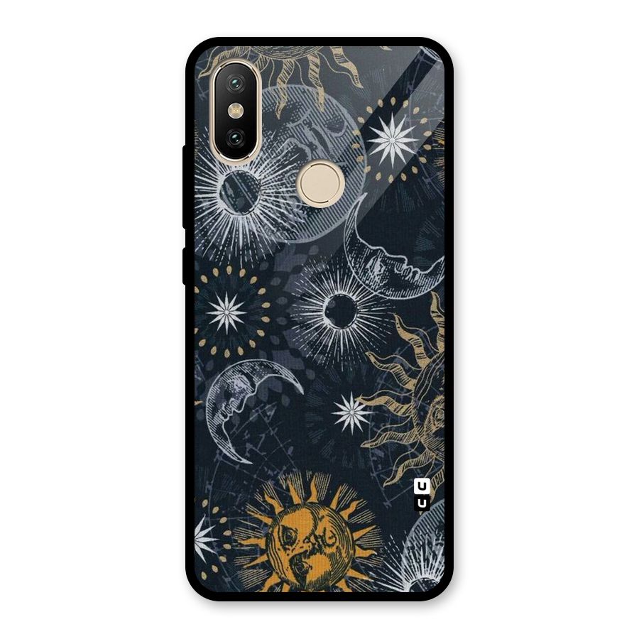 Moon And Sun Glass Back Case for Redmi A2