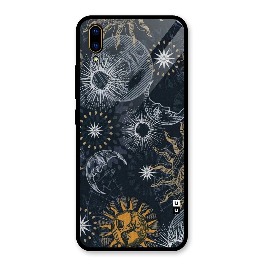 Moon And Sun Glass Back Case for Vivo V11 Pro