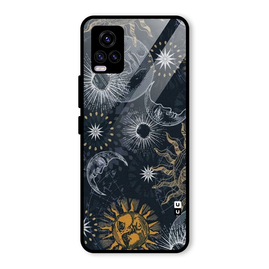 Moon And Sun Glass Back Case for Vivo V20 2021