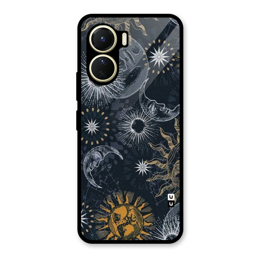 Moon And Sun Glass Back Case for Vivo Y16