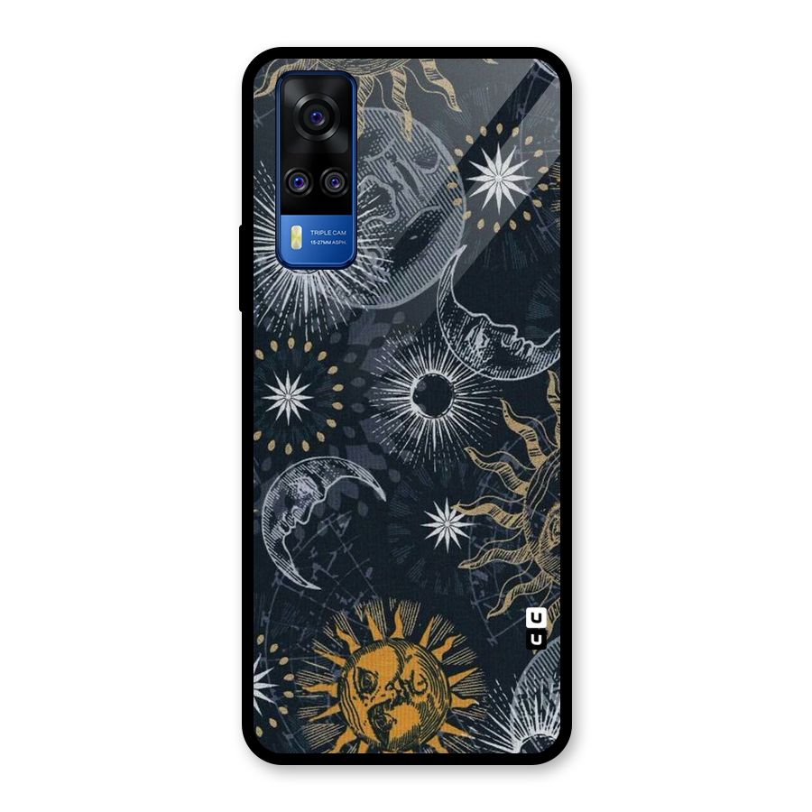 Moon And Sun Glass Back Case for Vivo Y31