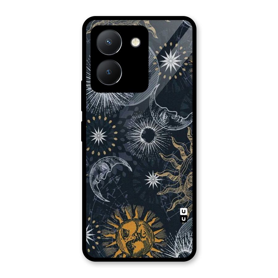 Moon And Sun Glass Back Case for Vivo Y36