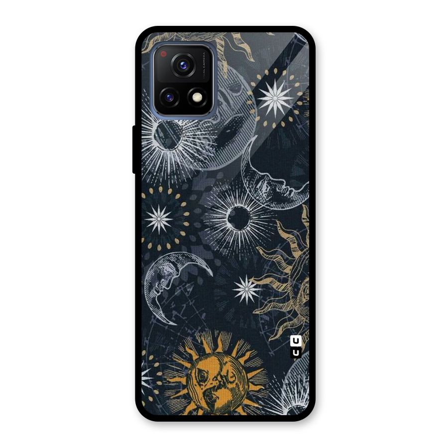 Moon And Sun Glass Back Case for Vivo Y72 5G