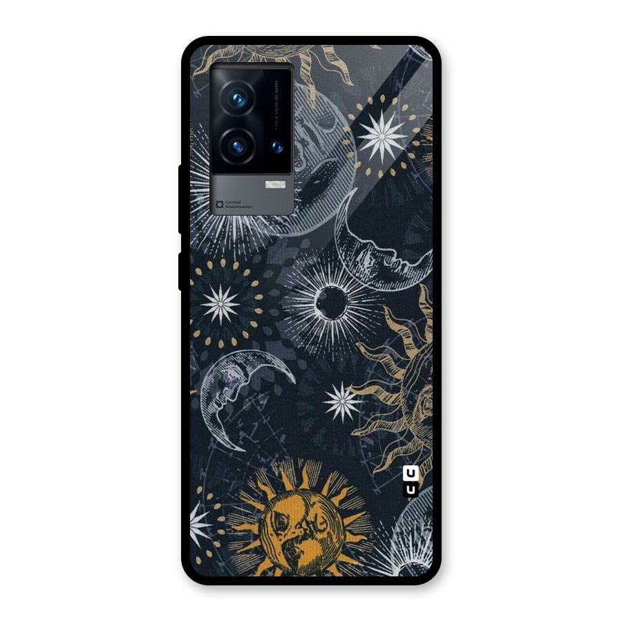 Moon And Sun Glass Back Case for iQOO 9 5G