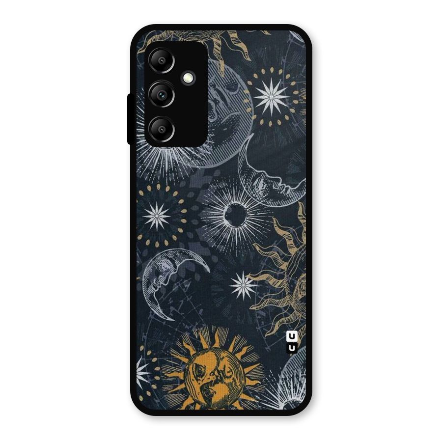 Moon And Sun Metal Back Case for Galaxy A14 5G