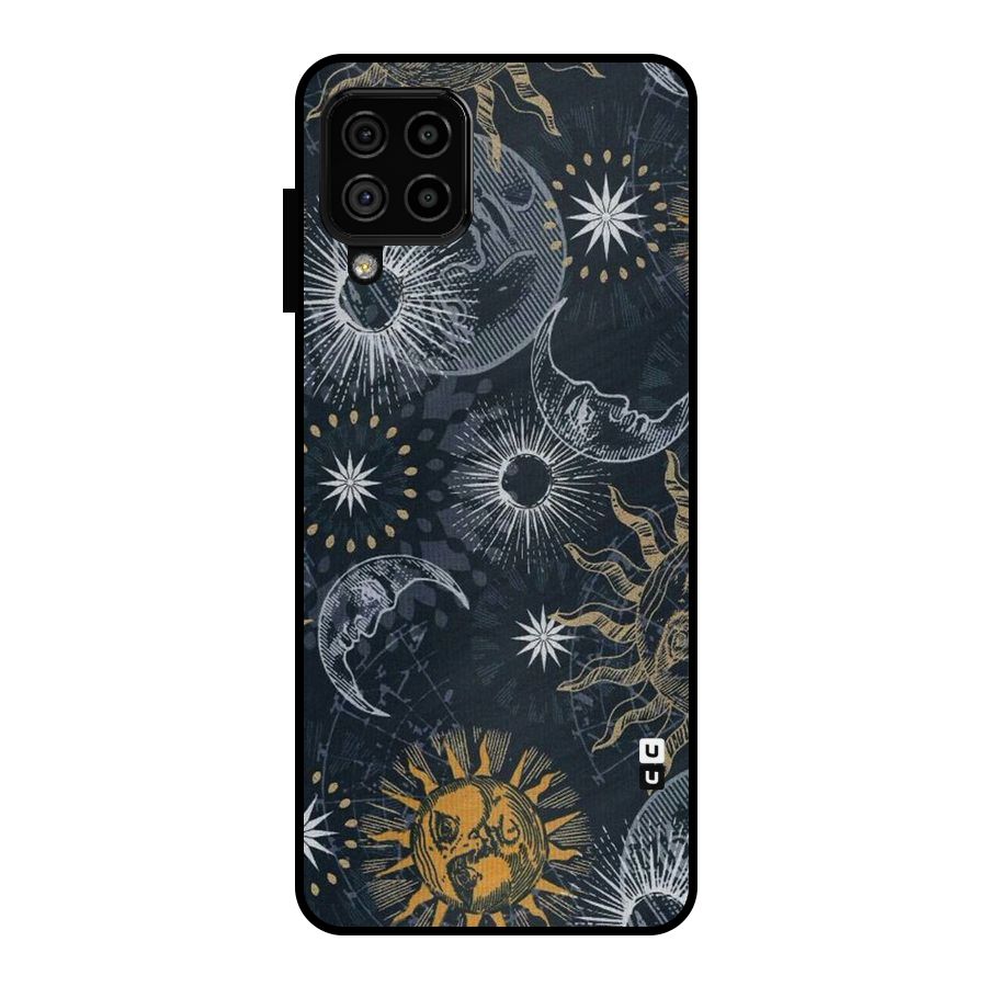Moon And Sun Metal Back Case for Galaxy A22 4G