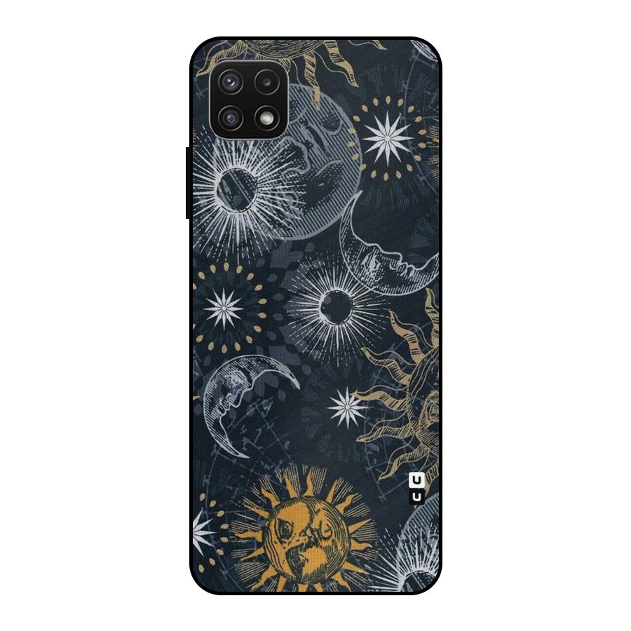 Moon And Sun Metal Back Case for Galaxy A22 5G