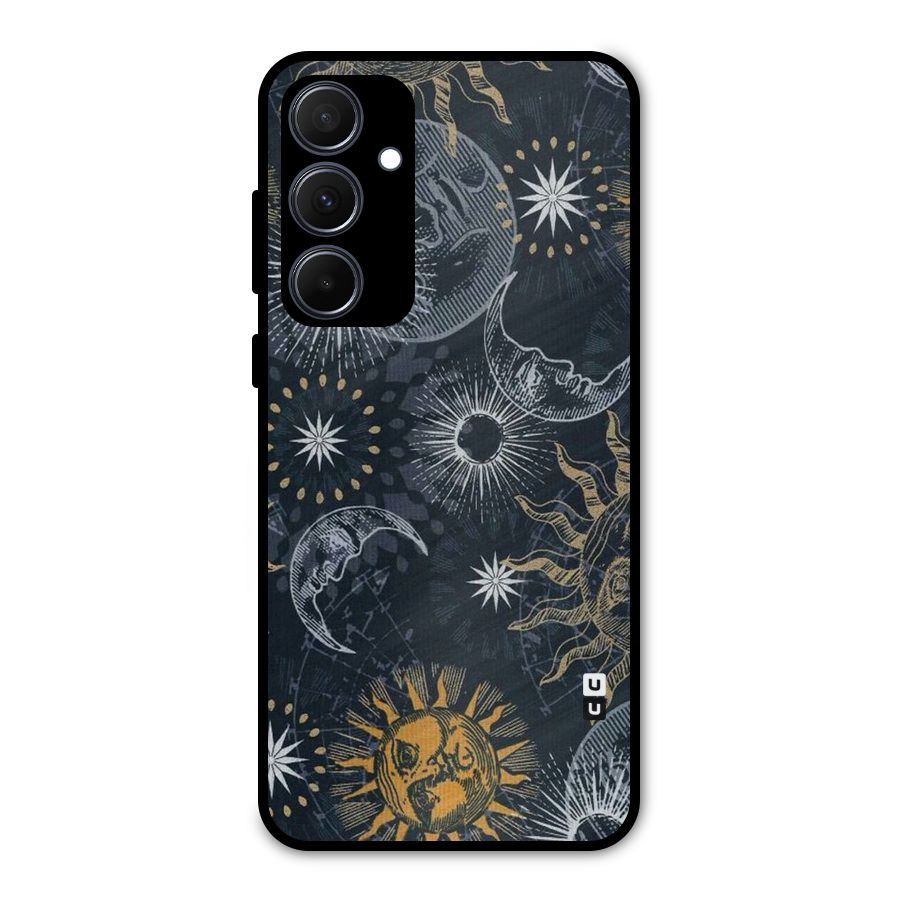 Moon And Sun Metal Back Case for Galaxy A35